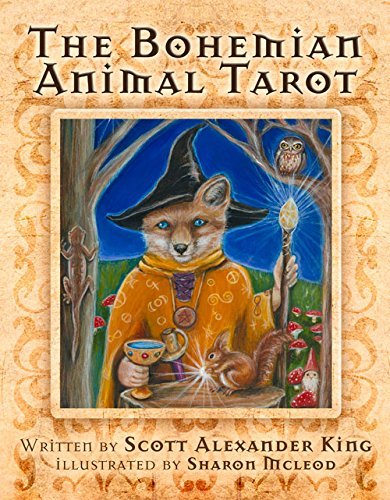 Bohemian Animal Tarot - 192pp book and 78 full colour cards by Scott Alexander King (1-Mar-2014) Cards