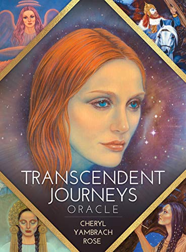 Transcendent Journeys Oracle: 45 cards & 64-page guidebook, packaged in a hardcover box.
