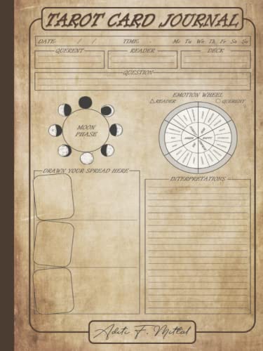 Tarot Card Journal: Tarot Tracker Notebook for Writing & Reading a Daily Deck for Beginners And Expert | 3 Card Spread Oracle Workbook | Ideal Gifts ... Divination Lovers (Tarot Card Books Lovers)
