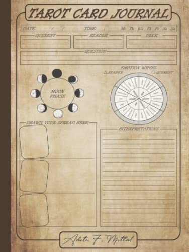 Tarot Card Journal: Tarot Tracker Notebook for Writing & Reading a Daily Deck for Beginners And Expert | 3 Card Spread Oracle Workbook | Ideal Gifts ... Divination Lovers (Tarot Card Books Lovers)