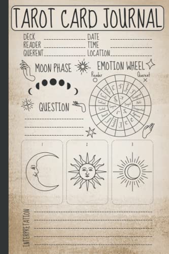 Tarot Card Journal: Tarot Journal, Tarot Tracker, Tarot Cards Reading Journal Notebook, Tarot Reading, Track Daily Readings
