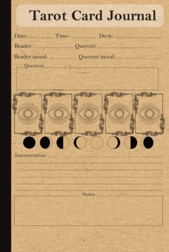 Tarot Card Journal: Tarot Tracker Notebook for Beginner Witch - Planner To Writing - Know Your Wild Unknown Insides..